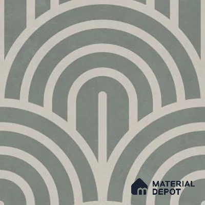 Geometric Wall & Floor Tile TL 13035 D Eucalyptus Arc 8 in x 8 in Vitrified Matte Finish - 8.5 mm | Luster Effect | Suitable for Living Room, Bedroom, Bathroom & Kitchen