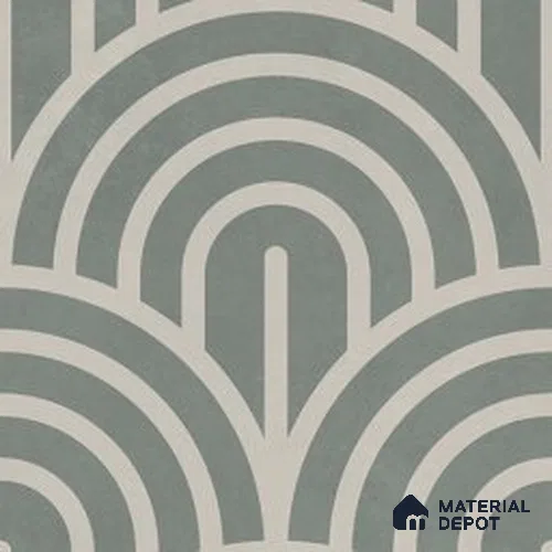 Geometric Wall & Floor Tile TL 13035 D Eucalyptus Arc 8 in x 8 in Vitrified Matte Finish - 8.5 mm | Luster Effect | Suitable for Living Room, Bedroom, Bathroom & Kitchen