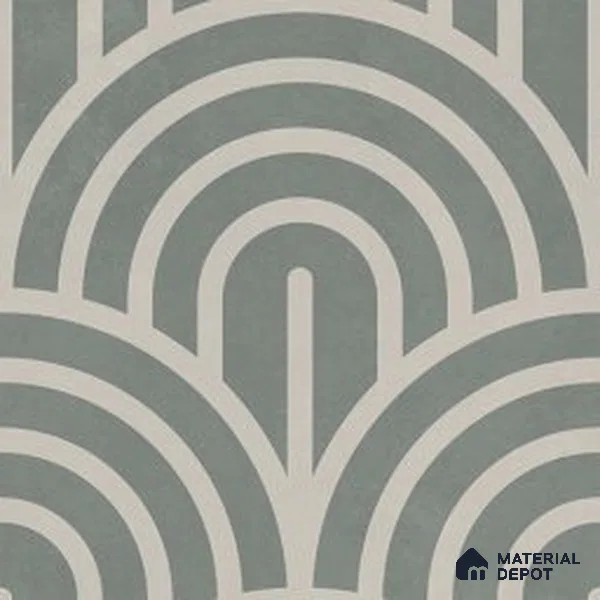 Geometric Wall & Floor Tile TL 13035 D Eucalyptus Arc 8 in x 8 in Vitrified Matte Finish - 8.5 mm | Luster Effect | Suitable for Living Room, Bedroom, Bathroom & Kitchen