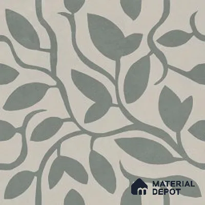 Floral Wall & Floor Tile TL 13035 C Olive Vine 8 in x 8 in Vitrified Matte Finish - 8.5 mm | Luster Effect | Suitable for Living Room, Bedroom, Bathroom & Kitchen