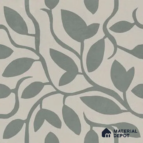 Floral Wall & Floor Tile TL 13035 C Olive Vine 8 in x 8 in Vitrified Matte Finish - 8.5 mm | Luster Effect | Suitable for Living Room, Bedroom, Bathroom & Kitchen