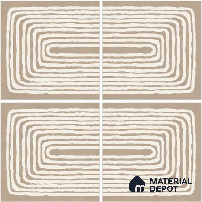 Moroccan Wall & Floor Tile TL 13070 Sand Maze 8 in x 8 in Vitrified Matte Finish - 8.5 mm | Luster Effect | Suitable for Living Room, Dining, Bathroom & Kitchen