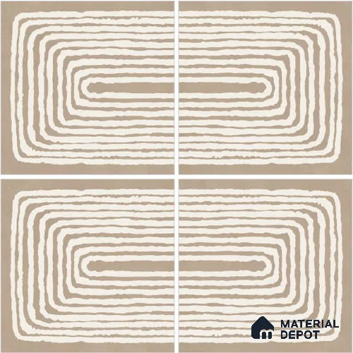 Moroccan Wall & Floor Tile TL 13070 Sand Maze 8 in x 8 in Vitrified Matte Finish - 8.5 mm | Luster Effect | Suitable for Living Room, Dining, Bathroom & Kitchen