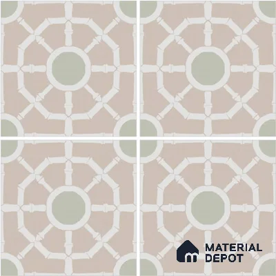 Moroccan Wall & Floor Tile TL 13063 Blush Loop 8 in x 8 in Vitrified Matte Finish - 8.5 mm | Luster Effect | Suitable for Living Room, Dining, Bathroom & Kitchen