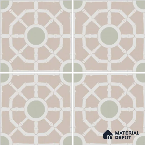 Moroccan Wall & Floor Tile TL 13063 Blush Loop 8 in x 8 in Vitrified Matte Finish - 8.5 mm | Luster Effect | Suitable for Living Room, Dining, Bathroom & Kitchen