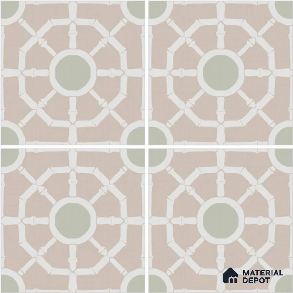 Moroccan Wall & Floor Tile TL 13063 Blush Loop 8 in x 8 in Vitrified Matte Finish - 8.5 mm | Luster Effect | Suitable for Living Room, Dining, Bathroom & Kitchen