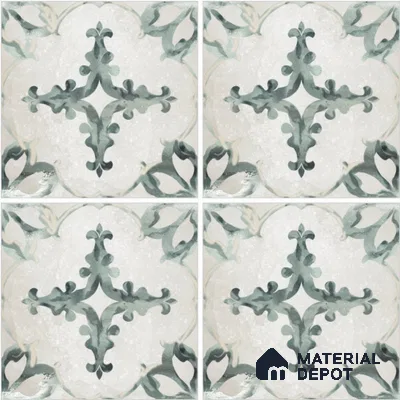 Moroccan Wall & Floor Tile TL 13083 B Forest Crest 8 in x 8 in Vitrified Matte Finish - 8.5 mm | Luster Effect | Suitable for Living Room, Dining, Bathroom & Kitchen