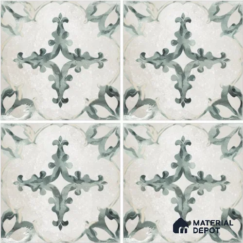 Moroccan Wall & Floor Tile TL 13083 B Forest Crest 8 in x 8 in Vitrified Matte Finish - 8.5 mm | Luster Effect | Suitable for Living Room, Dining, Bathroom & Kitchen