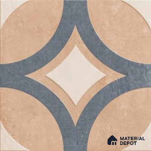Plain Wall & Floor Tile TL 13103 Warm Crema 8 in x 8 in Vitrified Matte Finish - 8.5 mm | 20 Random Designs | Suitable for Living Room, Dining, Bathroom & Kitchen