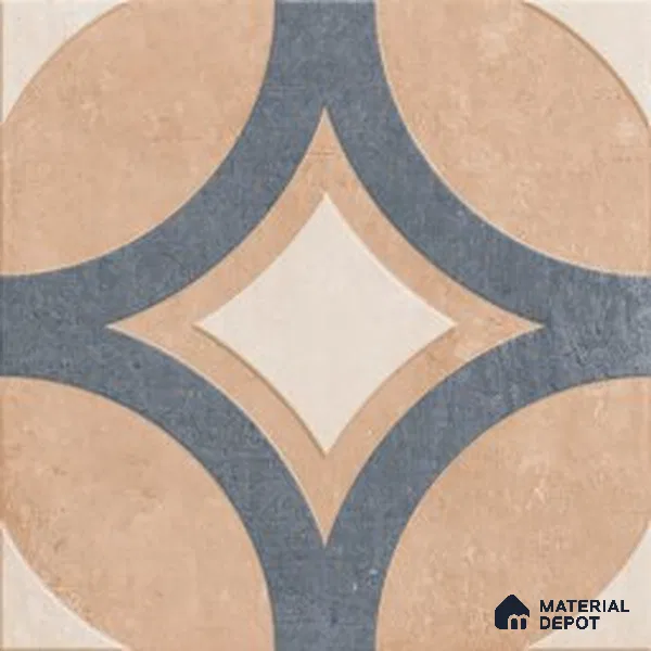 Plain Wall & Floor Tile TL 13103 Warm Crema 8 in x 8 in Vitrified Matte Finish - 8.5 mm | 20 Random Designs | Suitable for Living Room, Dining, Bathroom & Kitchen