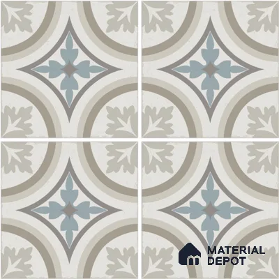 Moroccan Wall & Floor Tile TL 13067 Pearl Lattice 8 in x 8 in Vitrified Matte Finish - 8.5 mm | Luster Effect | Suitable for Living Room, Dining, Bathroom & Kitchen