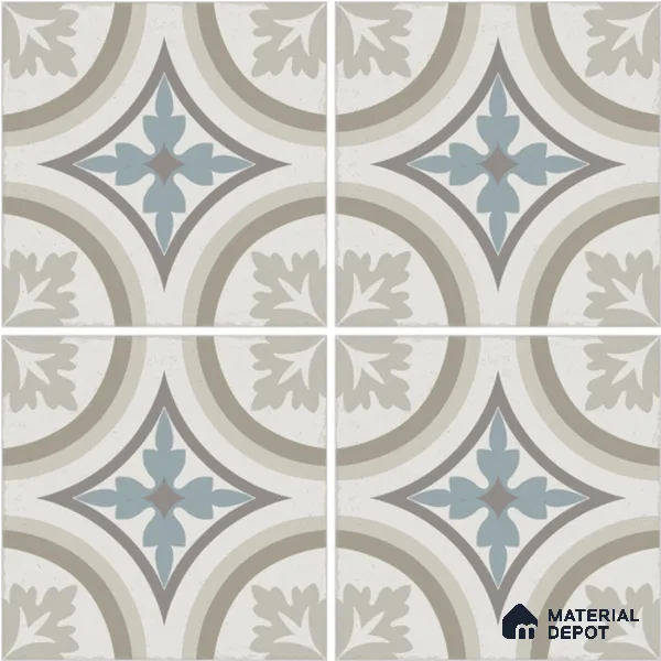 Moroccan Wall & Floor Tile TL 13067 Pearl Lattice 8 in x 8 in Vitrified Matte Finish - 8.5 mm | Luster Effect | Suitable for Living Room, Dining, Bathroom & Kitchen