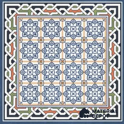 Plain Wall & Floor Tile TL 13097 Cobalt Blue 8 in x 8 in Vitrified Matte Finish - 8.5 mm | 4 Random Designs | Suitable for Living Room, Dining, Bathroom & Kitchen