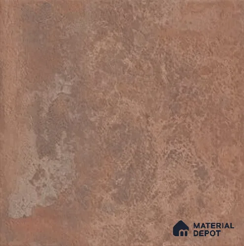 Plain Wall & Floor Tile TL 13100 Rust Clay 8 in x 8 in Vitrified Matte Finish - 8.5 mm | 20 Random Designs | Suitable for Living Room, Dining, Bathroom & Kitchen