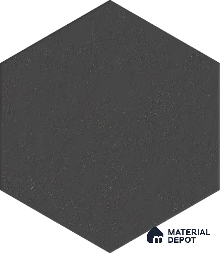 Hexagonal Wall & Floor Tile TL 13030 D Charcoal Veil 8.7 in x 10 in Vitrified Punch Finish - 10 mm | Suitable for Bathroom, Terrace, Elevation, Balcony, Patio & Courtyard