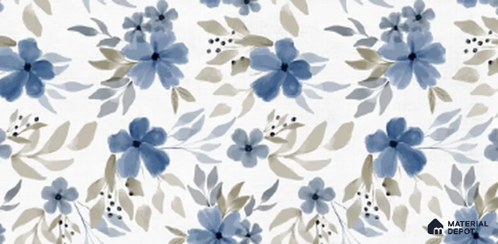 Floral Look Wall Tile TL 10934 Bloome White Decore 4 ft x 2 ft Carving Matte Finish Vitrified Tile - 9 mm | Suitable For Living Room, Bedroom, Kitchen, Office & Dining