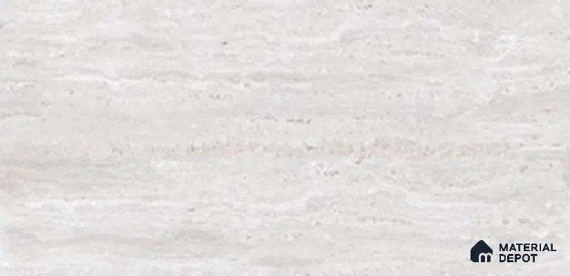 Marble Look Wall & Floor TL 11010 Marmo Travertino Grey Glitech 4 ft x 2 ft Fusion Vitrified Tile - 9 mm | 6 Random Design | Suitable For Living Room, Bedroom, Kitchen, Office & Dining