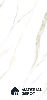 Marble Floor & Wall Tile TL 10303 Bulgary White 4 ft x 2 ft Glossy Finish Vitrified Tile - 9 mm | 5 Random Design | Suitable For Living Room, Bedroom, Dining Area