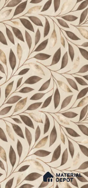 Highlighter Wall Tile TL 10304 Misty Brown Decor 4 ft x 2 ft Glossy Finish Vitrified Tile - 9 mm | Suitable For Bathroom, Accent/Feature Wall, Dining Area