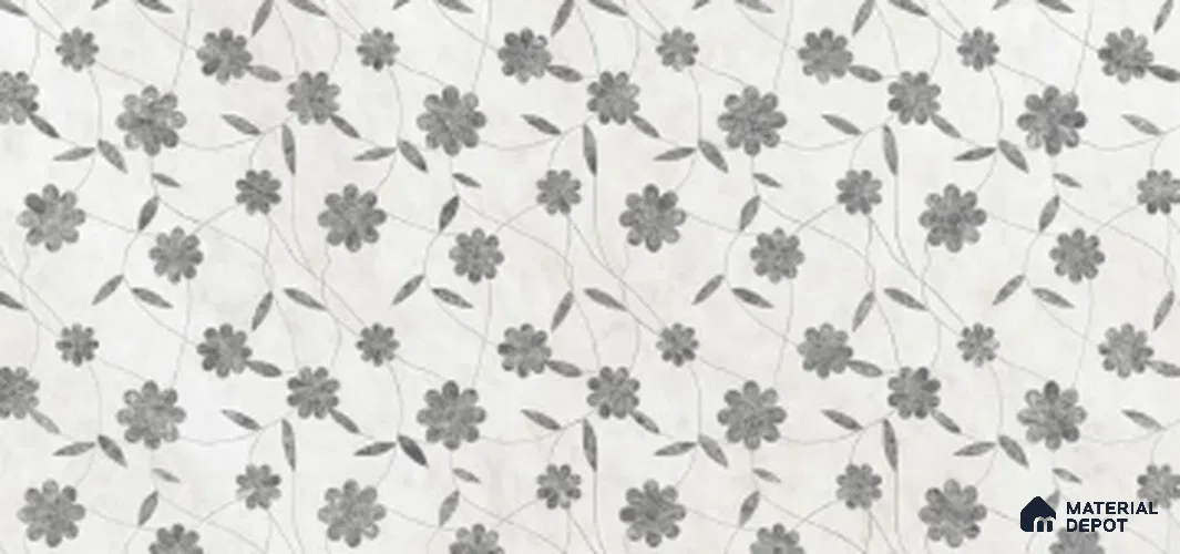 Floral Look Wall Tile TL 10931 Flowerique 4 ft x 2 ft Glossy Finish Vitrified Tile - 9 mm | Suitable For Living Room, Bedroom, Kitchen, Office & Dining