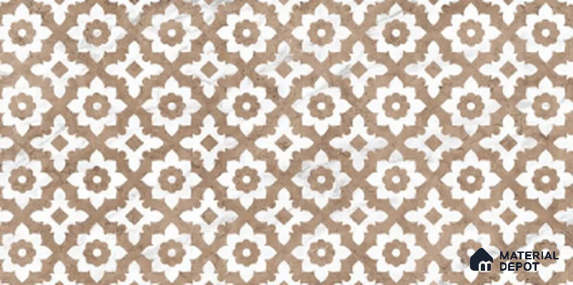 Patterned Look Wall Tile TL 10932 Pentara Brown 4 ft x 2 ft Matte Finish Vitrified Tile - 9 mm  | Suitable For Living Room, Bedroom, Kitchen, Office & Dining