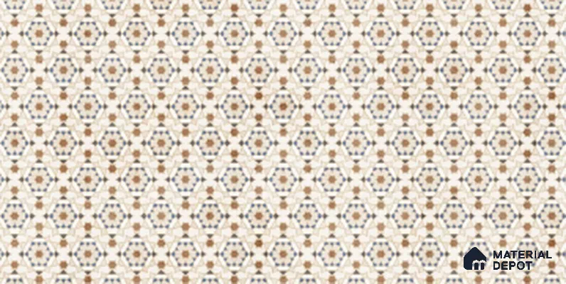 Patterned Look Wall Tile TL 10930 Spado Crema Decore 4 ft x 2 ft Glue Matte Finish Vitrified Tile - 9 mm  | Suitable For Living Room, Bedroom, Kitchen, Office & Dining