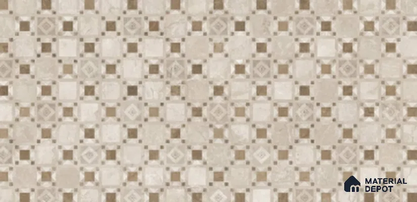 Patterned Look Wall Tile TL 10944 B Silver Stome Brown Decore 4 ft x 2 ft Matte Finish Vitrified Tile - 9 mm  | Suitable For Living Room, Bedroom, Kitchen, Office & Dining