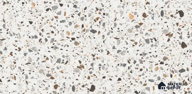 Terrazzo Wall & Floor TL 11001 Celeste Terrazzo Opec 4 ft x 2 ft Matte Vitrified Tile - 9 mm | 6 Random Design | Suitable For Living Room, Bedroom, Kitchen, Office & Dining