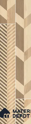 Wooden Look Floor Tile TL 10886 Shred Wood Decore 4 ft x 8 inc Fusion Finish Vitrified Tile - 9 mm | 4 Random Design | Suitable For Living Room, Bedroom & Dining Area | 2-3 mm Spacer is Mandatory