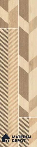 Wooden Look Floor Tile TL 10886 Shred Wood Decore 4 ft x 8 inc Fusion Finish Vitrified Tile - 9 mm | 4 Random Design | Suitable For Living Room, Bedroom & Dining Area | 2-3 mm Spacer is Mandatory