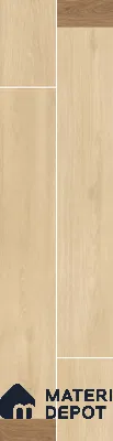 Wooden Look Floor Tile TL 10885 Marquetry Pine 4 ft x 8 inc Fusion Finish Vitrified Tile - 9 mm | 6 Random Design | Suitable For Living Room, Bedroom & Dining Area | 2-3 mm Spacer is Mandatory