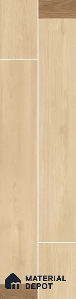 Wooden Look Floor Tile TL 10885 Marquetry Pine 4 ft x 8 inc Fusion Finish Vitrified Tile - 9 mm | 6 Random Design | Suitable For Living Room, Bedroom & Dining Area | 2-3 mm Spacer is Mandatory