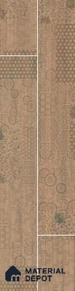 Wooden Look Floor Tile TL 10894 B Skewed Wood Natural Decor 4 ft x 8 inc Matte Finish Vitrified Tile - 9 mm | 4 Random Design | Suitable For Living Room, Bedroom & Dining Area | 2-3 mm Spacer is Mandatory
