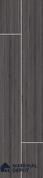 Wooden Look Floor Tile TL 10895 B Striated Wood Charcoal 4 ft x 8 inc Matte Finish Vitrified Tile - 9 mm | 5 Random Design | Suitable For Living Room, Bedroom & Dining Area | 2-3 mm Spacer is Mandatory