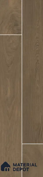 Wooden Look Floor Tile TL 10897 B Oxford Walnut 4 ft x 8 inc Matte Finish Vitrified Tile - 9 mm | 6 Random Design | Suitable For Living Room, Bedroom & Dining Area | 2-3 mm Spacer is Mandatory