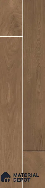 Wooden Look Floor Tile TL 10897 Oxford Cognac 4 ft x 8 inc Matte Finish Vitrified Tile - 9 mm | 6 Random Design | Suitable For Living Room, Bedroom & Dining Area | 2-3 mm Spacer is Mandatory