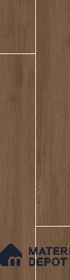 Wooden Look Floor Tile TL 10891 Sandle Wood Choco 4 ft x 8 inc Matte Finish Vitrified Tile - 9 mm | 8 Random Design | Suitable For Living Room, Bedroom & Dining Area | 2-3 mm Spacer is Mandatory