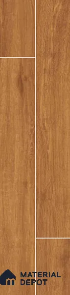 Wooden Look Floor Tile TL 10891 B Sandle Wood Peru 4 ft x 8 inc Matte Finish Vitrified Tile - 9 mm | 8 Random Design | Suitable For Living Room, Bedroom & Dining Area | 2-3 mm Spacer is Mandatory