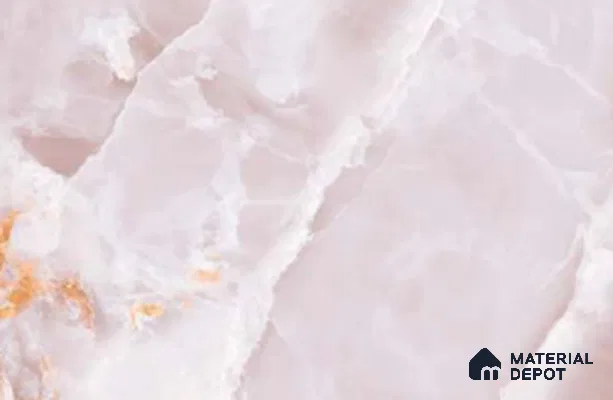 Marble Look Wall & Floor TL 10959 Marmo Onice Rose Lux 6 ft x 4 ft Marmo Finish Large Formate Vitrified Tile - 9 mm | 4 Random Design | Suitable For Living Room, Bedroom, Kitchen, Office & Dining | Adhesive and Spacers Must be Used During Installation
