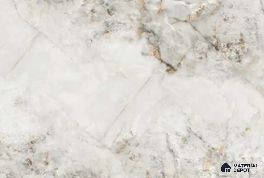 Marble Look Wall & Floor TL 10965 Intra White 6 ft x 4 ft Polished Finish Large Formate Vitrified Tile - 9 mm | 2 Random Design | Suitable For Living Room, Bedroom, Kitchen, Office & Dining | Adhesive and Spacers Must be Used During Installation