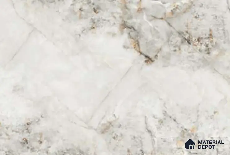 Marble Look Wall & Floor TL 10965 Intra White 6 ft x 4 ft Polished Finish Large Formate Vitrified Tile - 9 mm | 2 Random Design | Suitable For Living Room, Bedroom, Kitchen, Office & Dining | Adhesive and Spacers Must be Used During Installation
