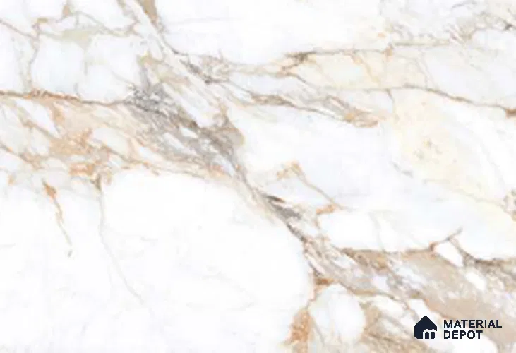 Marble Look Wall & Floor TL 10967 Ortiz Brown 6 ft x 4 ft Polished Finish Large Formate Vitrified Tile - 9 mm | 3 Random Design | Suitable For Living Room, Bedroom, Kitchen, Office & Dining | Adhesive and Spacers Must be Used During Installation