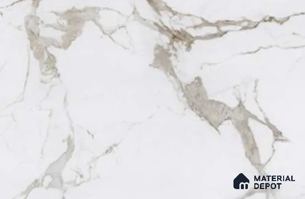 Marble Look Wall & Floor TL 10963 Arabella White 6 ft x 4 ft Polished Finish Large Formate Vitrified Tile - 9 mm | 3 Random Design | Suitable For Living Room, Bedroom, Kitchen, Office & Dining | Adhesive and Spacers Must be Used During Installation