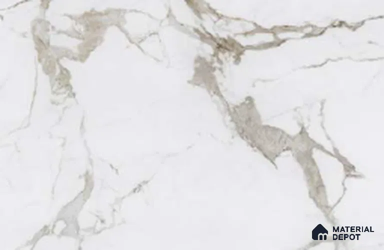Marble Look Wall & Floor TL 10963 Arabella White 6 ft x 4 ft Polished Finish Large Formate Vitrified Tile - 9 mm | 3 Random Design | Suitable For Living Room, Bedroom, Kitchen, Office & Dining | Adhesive and Spacers Must be Used During Installation