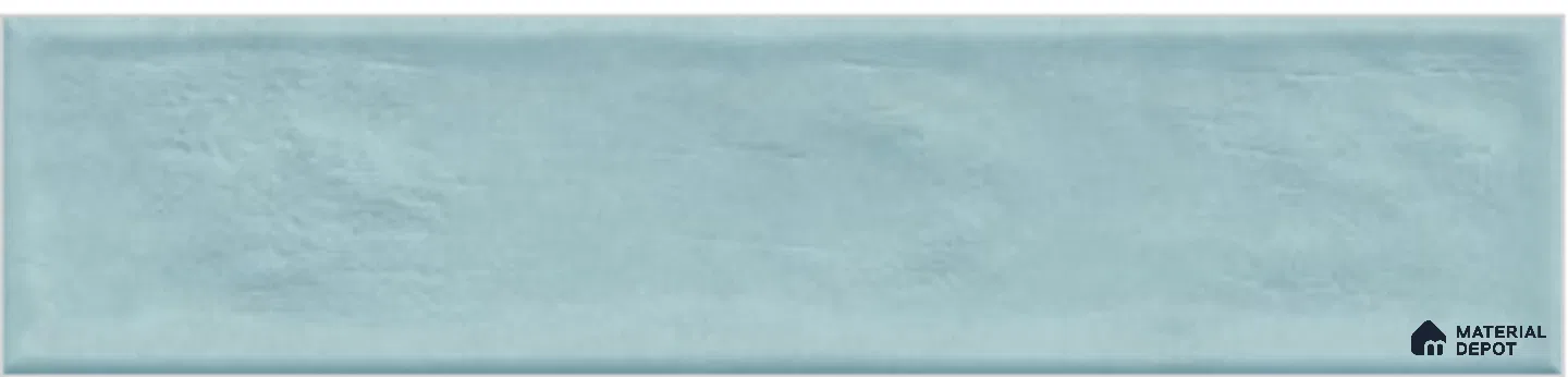 Subway Wall Tile TL 13031 U Aqua Mist 10.2 inch x 2.3 inch Vitrified Matte Finish - 8.5 mm | 18 Random Designs | Suitable for Kitchen, Bathroom Walls & Backsplashes
