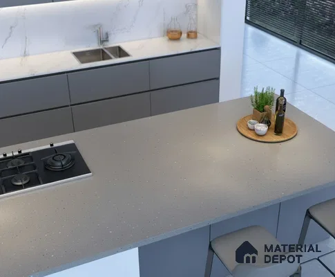 Terrazzo Look  Tile TL 11894 Oro Grey Matte 8 ft x 3.7 ft Matte Fullbody Vitrified Tile - 15 mm |