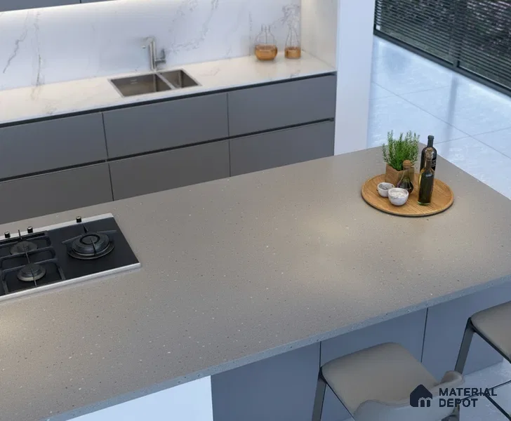 Terrazzo Look Tile TL 11894 Oro Grey Matte 8 ft x 3.7 ft Matte Fullbody Vitrified Tile - 15 mm |