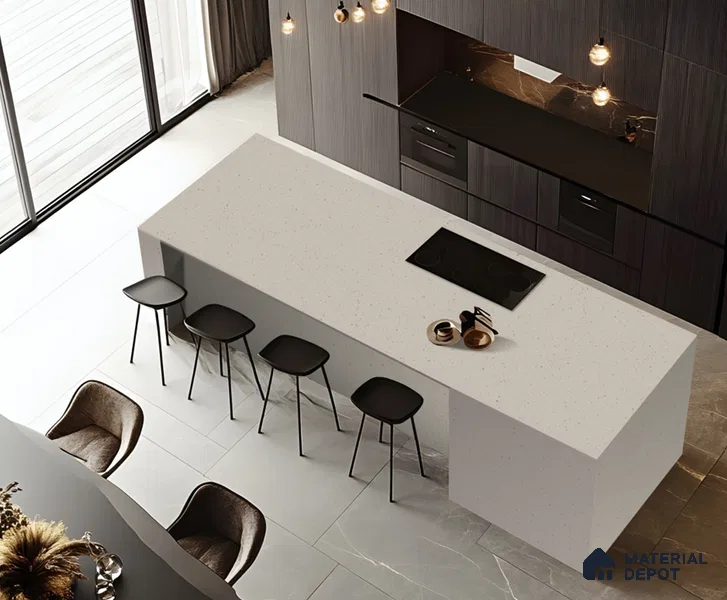 Terrazzo Look  Tile TL 11894 E Oro Crema Matte 8 ft x 3.7 ft Matte Fullbody Vitrified Tile - 15 mm |
