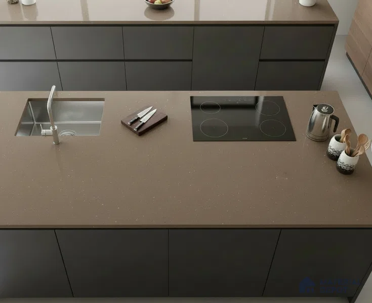 Terrazzo Look Tile TL 11894 G Oro Caramel Matte 8 ft x 3.7 ft Matte Fullbody Vitrified Tile - 15 mm |