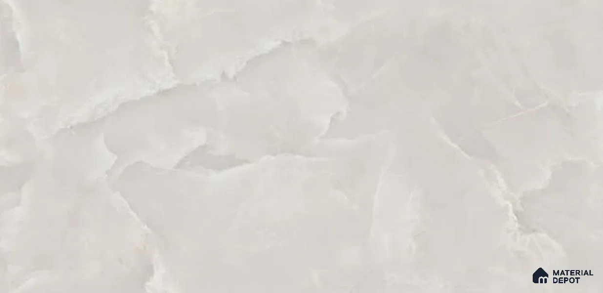 Marble Look Wall & Floor Tile TL 06653 Rose Onyx Bianco 6 ft x 4 ft Vitrified Glossy Finish - 9 mm | (Random 3) | Suitable for Living Room, Bedroom, Bathroom, Kitchen, Office, Elevation & Dining | Adhesive and Spacers Must be Used During Installation